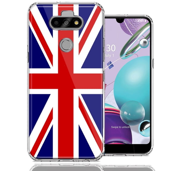 MUNDAZE For LG Aristo 5/K31/Fortune 3 UK England British Flag Design Double Layer Phone Case Cover