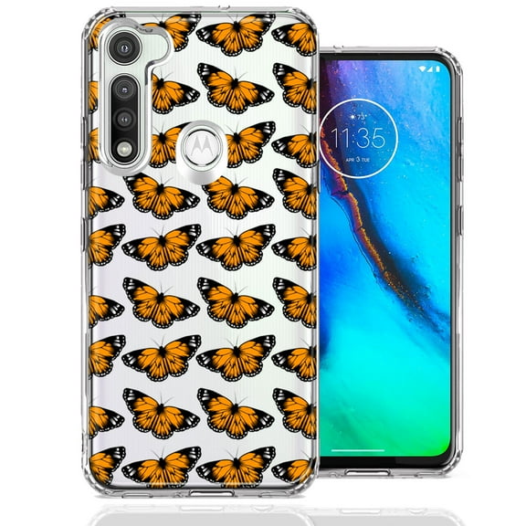 MUNDAZE For Motorola Moto G Fast Monarch Butterflies Design Double Layer Phone Case Cover