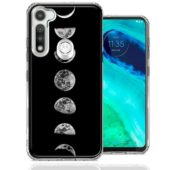 MUNDAZE For Motorola Moto G Fast Moon Transitions Design Double Layer Phone Case Cover