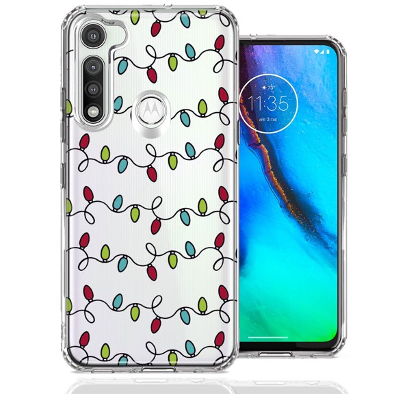MUNDAZE For Motorola Moto G Fast Vintage Christmas Lights Design Double Layer Phone Case Cover