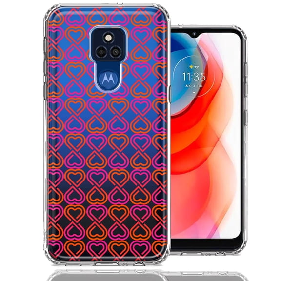 MUNDAZE For Motorola Moto G Play 2021 Infinity Hearts Design Double Layer Phone Case Cover