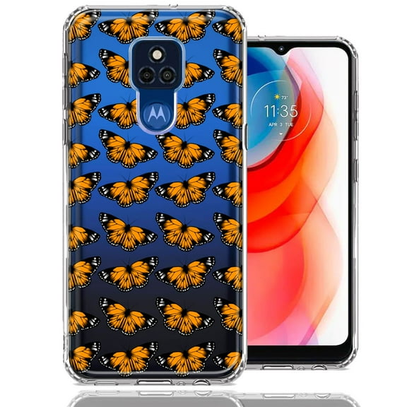MUNDAZE For Motorola Moto G Play 2021 Monarch Butterflies Design Double Layer Phone Case Cover