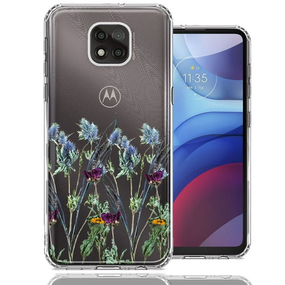 MUNDAZE For Motorola Moto G Power 2021 Country Dried Flowers Design Double Layer Phone Case Cover