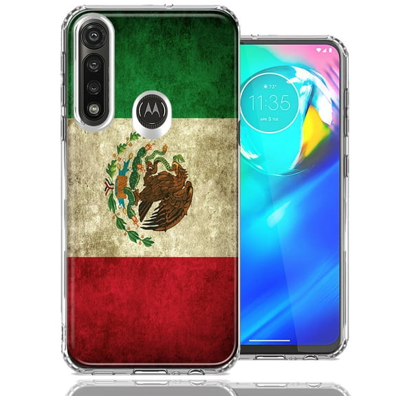 MUNDAZE For Motorola Moto G Power Mexico Flag Design Double Layer Phone Case Cover