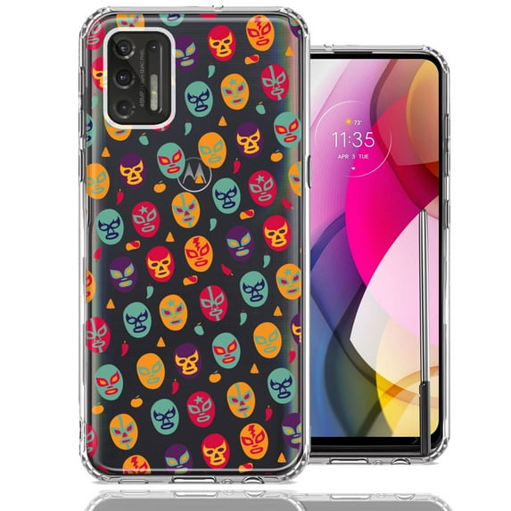 MUNDAZE For Motorola Moto G Stylus 2021 Lucha Libre Masks Design Double Layer Phone Case Cover
