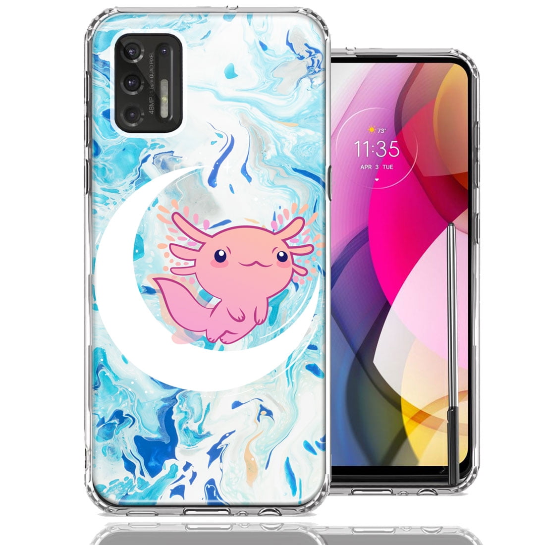 MUNDAZE For Motorola Moto G Stylus 2021 Pink Axolotl Moon Mable Design Double Layer Phone Case Cover - Walmart.com MUNDAZE For Motorola Moto G Stylus 2021 Pink Axolotl Moon Mable Design Double Layer Phone Case Cover - Walmart.com