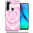 thumbnail image 1 of MUNDAZE For Motorola Moto G Stylus Pink Gem Hearts Design Double Layer Phone Case Cover, 1 of 3