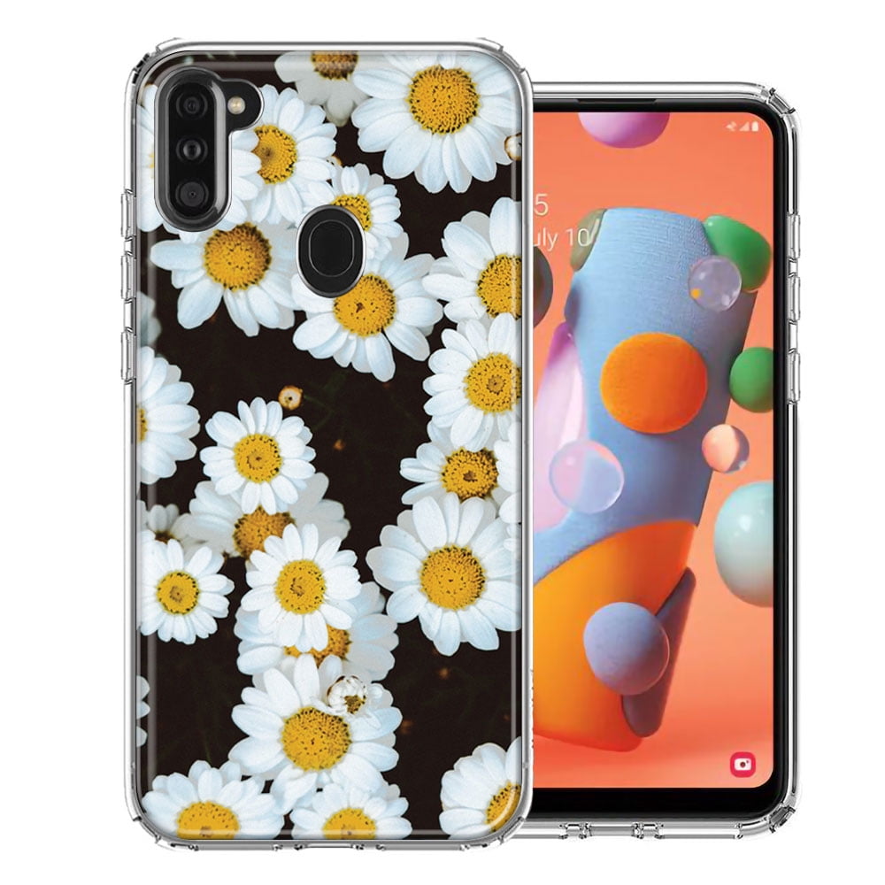 MUNDAZE For Samsung A11 Cute Daisy Flower Design Double Layer Phone ...