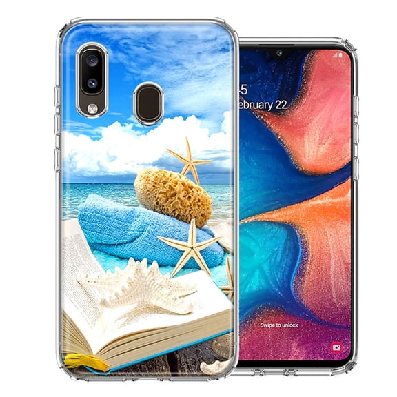MUNDAZE For Samsung A20 Beach Reading Design Double Layer Phone Case Cover