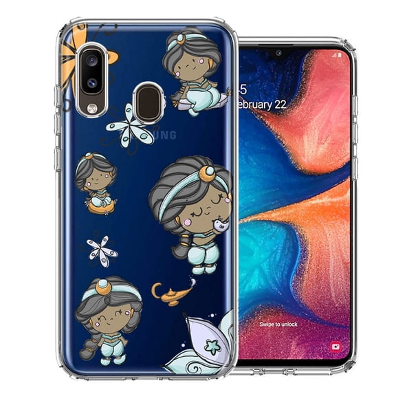 MUNDAZE For Samsung A20 Cute Princess Design Double Layer Phone Case Cover