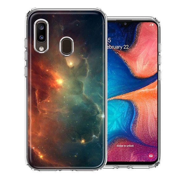 MUNDAZE For Samsung A20 Nebula Design Double Layer Phone Case Cover