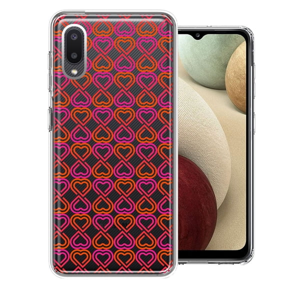 MUNDAZE For Samsung Galaxy A02 Infinity Hearts Design Double Layer Phone Case Cover