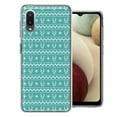 thumbnail image 1 of MUNDAZE For Samsung Galaxy A02 Teal Christmas Reindeer Pattern Design Double Layer Phone Case Cover, 1 of 3