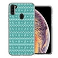 thumbnail image 1 of MUNDAZE For Samsung Galaxy A11 Teal Christmas Reindeer Pattern Design Double Layer Phone Case Cover, 1 of 3