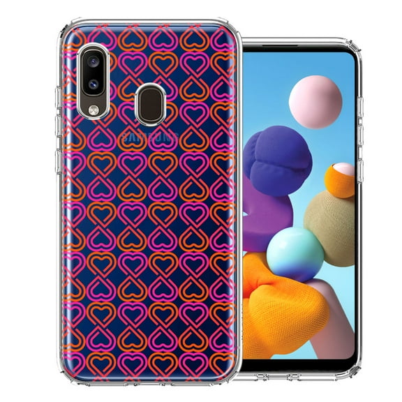 MUNDAZE For Samsung Galaxy A20 Infinity Hearts Design Double Layer Phone Case Cover