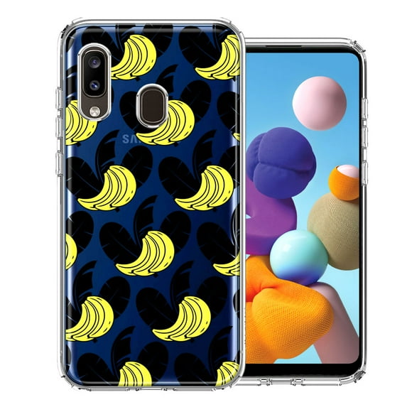 MUNDAZE For Samsung Galaxy A20 Tropical Bananas Design Double Layer Phone Case Cover