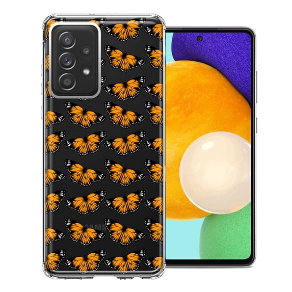 MUNDAZE For Samsung Galaxy A72 Monarch Butterflies Design Double Layer Phone Case Cover