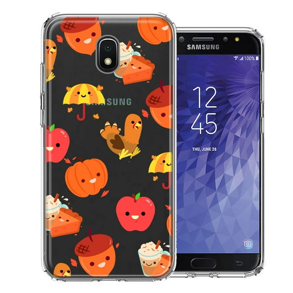 MUNDAZE For Samsung Galaxy J3 Express/Prime 3/Amp Prime 3 Thanksgiving Autumn Fall Design Double Layer Phone Case Cover