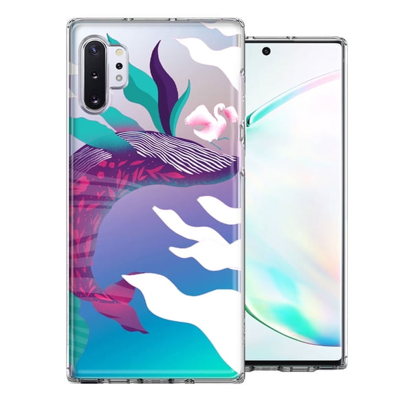 MUNDAZE For Samsung Galaxy Note 10 Mystic Floral Whale Design Double Layer Phone Case Cover
