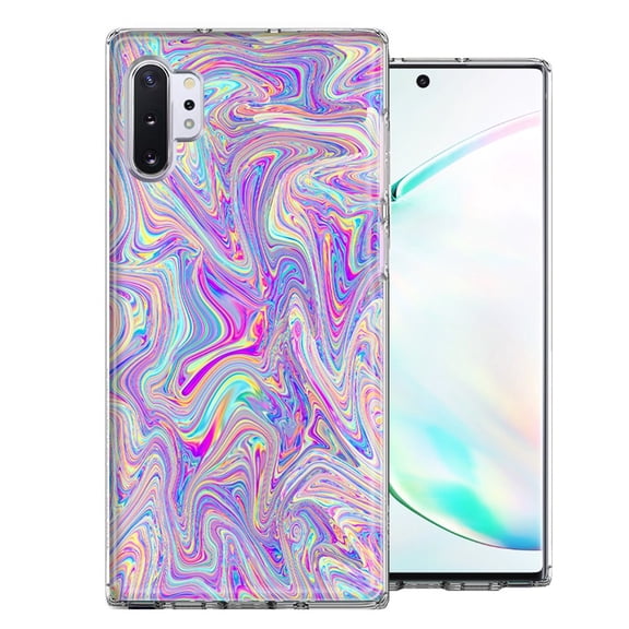 MUNDAZE For Samsung Galaxy Note 10 Paint Swirl Design Double Layer Phone Case Cover