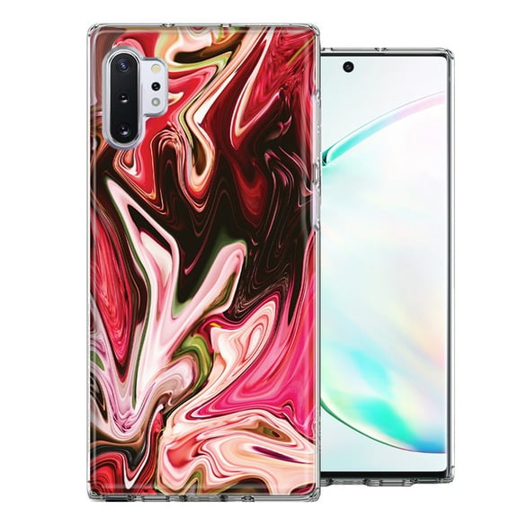 MUNDAZE For Samsung Galaxy Note 10 Pink Abstract Design Double Layer Phone Case Cover