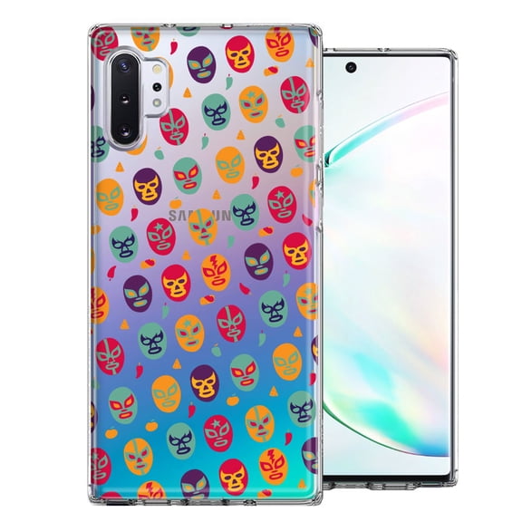 MUNDAZE For Samsung Galaxy Note 10 Plus Lucha Libre Masks Design Double Layer Phone Case Cover