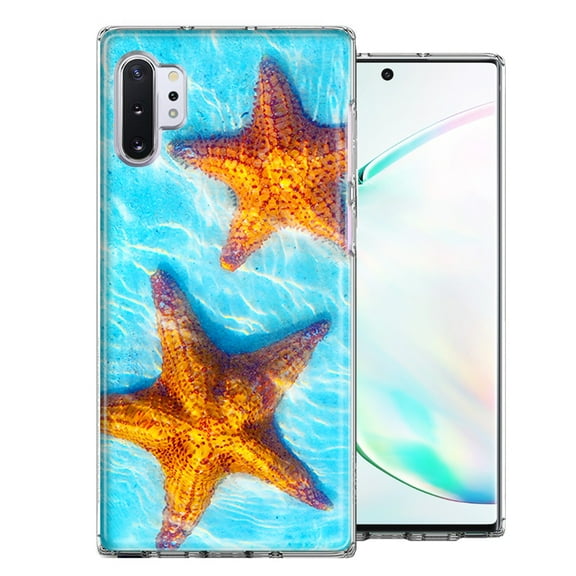 MUNDAZE For Samsung Galaxy Note 10 Plus Ocean Starfish Design Double Layer Phone Case Cover