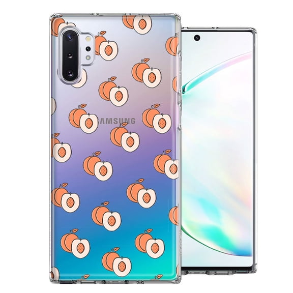 MUNDAZE For Samsung Galaxy Note 10 Polka Dot Peaches Design Double Layer Phone Case Cover
