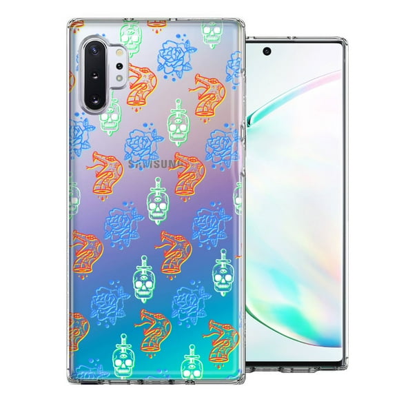 MUNDAZE For Samsung Galaxy Note 10 Snakes Skulls Roses Design Double Layer Phone Case Cover