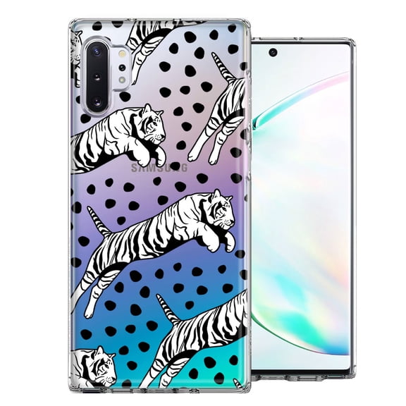MUNDAZE For Samsung Galaxy Note 10 Tiger Polkadots Design Double Layer Phone Case Cover