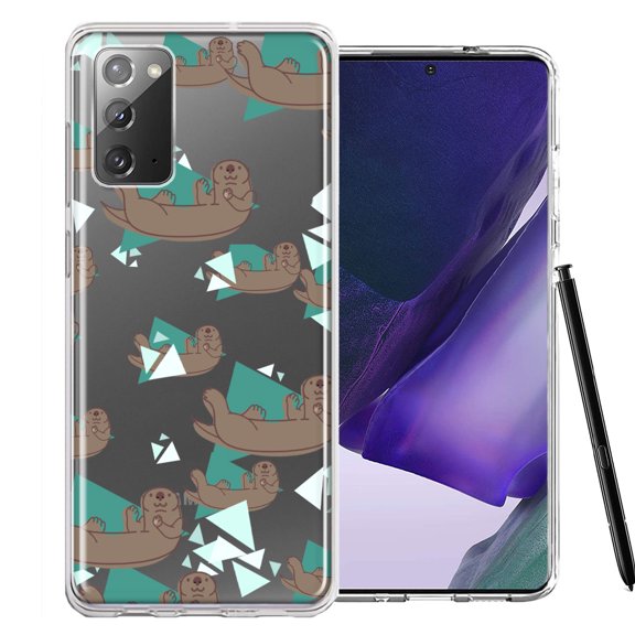 MUNDAZE For Samsung Galaxy Note 20 Cute Otter Design Double Layer Phone Case Cover