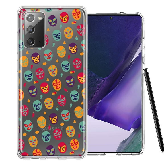 MUNDAZE For Samsung Galaxy Note 20 Lucha Libre Masks Design Double Layer Phone Case Cover