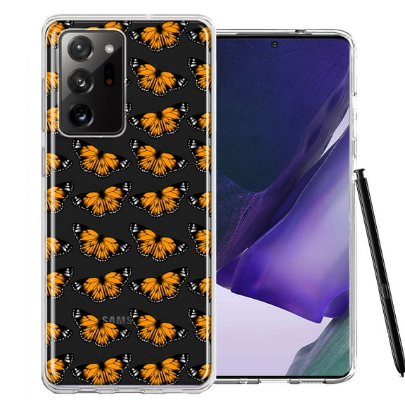 MUNDAZE For Samsung Galaxy Note 20 Ultra Monarch Butterflies Design Double Layer Phone Case Cover