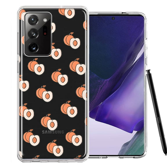 MUNDAZE For Samsung Galaxy Note 20 Ultra Polka Dot Peaches Design Double Layer Phone Case Cover