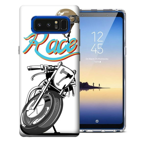 MUNDAZE For Samsung Galaxy Note 9 Cafe Racer Design TPU Gel Phone Case Cover