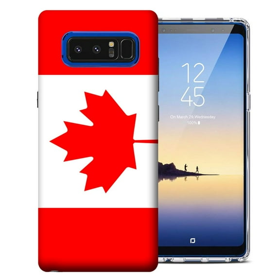 MUNDAZE For Samsung Galaxy Note 9 Canada Flag Design TPU Gel Phone Case Cover