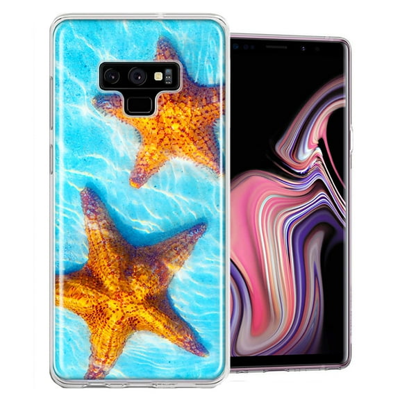 MUNDAZE For Samsung Galaxy Note 9 Ocean Starfish Design Double Layer Phone Case Cover
