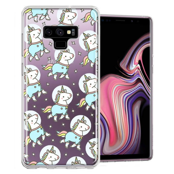 MUNDAZE For Samsung Galaxy Note 9 Space Unicorns Design Double Layer Phone Case Cover