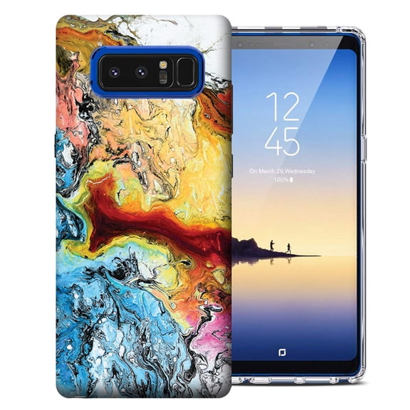 MUNDAZE For Samsung Galaxy S10 Plus Abstract Oil Paint Design TPU Gel Phone Case Cover