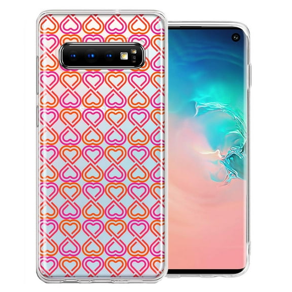 MUNDAZE For Samsung Galaxy S10 Plus Infinity Hearts Design Double Layer Phone Case Cover