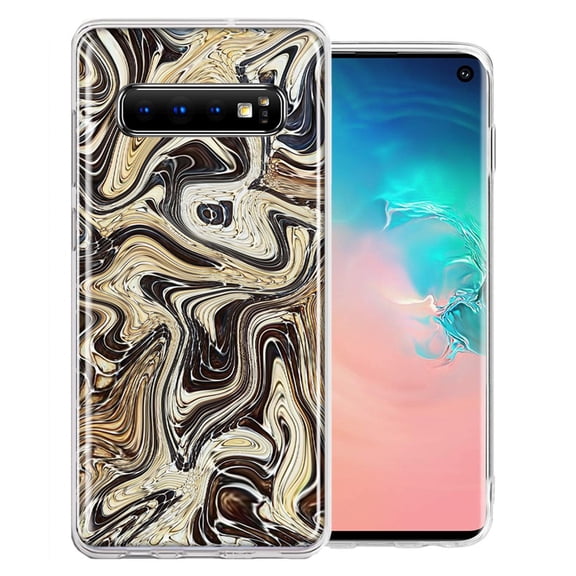 MUNDAZE For Samsung Galaxy S10 Snake Abstract Design Double Layer Phone Case Cover