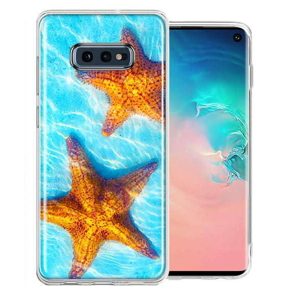 MUNDAZE For Samsung Galaxy S10e Ocean Starfish Design Double Layer Phone Case Cover