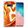 thumbnail image 1 of MUNDAZE For Samsung Galaxy S10e Orange White Abstract Design Double Layer Phone Case Cover, 1 of 2