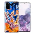 thumbnail image 1 of MUNDAZE For Samsung Galaxy S20 Blue Orange Abstract Design Double Layer Phone Case Cover, 1 of 2