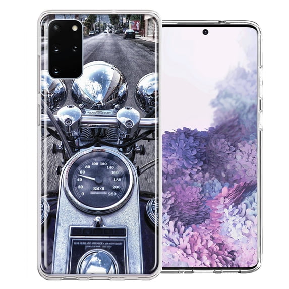 MUNDAZE For Samsung Galaxy S20 Plus Motorcycle Chopper Design Double Layer Phone Case Cover