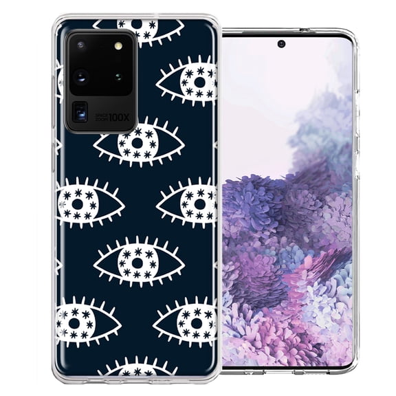 MUNDAZE For Samsung Galaxy S20 Ultra Starry Evil Eyes Design Double Layer Phone Case Cover