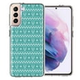 thumbnail image 1 of MUNDAZE For Samsung Galaxy S21 Teal Christmas Reindeer Pattern Design Double Layer Phone Case Cover, 1 of 3