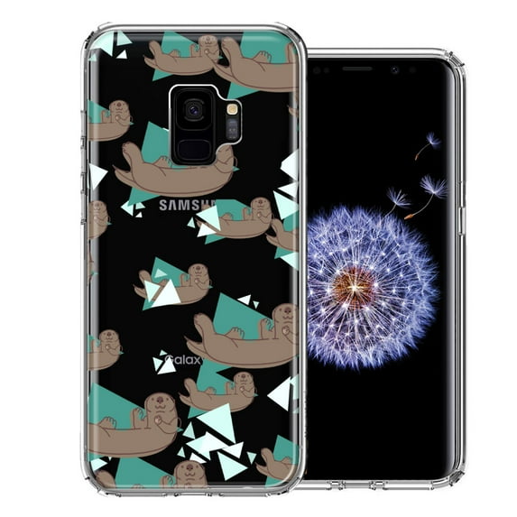 MUNDAZE For Samsung Galaxy S9 Cute Otter Design Double Layer Phone Case Cover