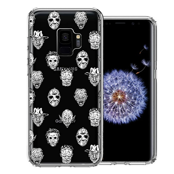 MUNDAZE For Samsung Galaxy S9 Halloween Horror Villains Design Double Layer Phone Case Cover