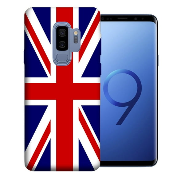 MUNDAZE For Samsung Galaxy S9 Plus England British Flag Design TPU Gel Phone Case Cover